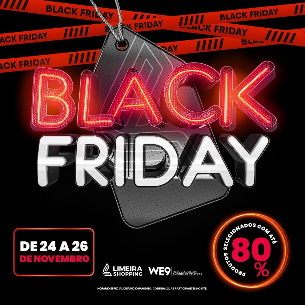 Black Friday no Limeira Shopping oferece até 80% de descontos