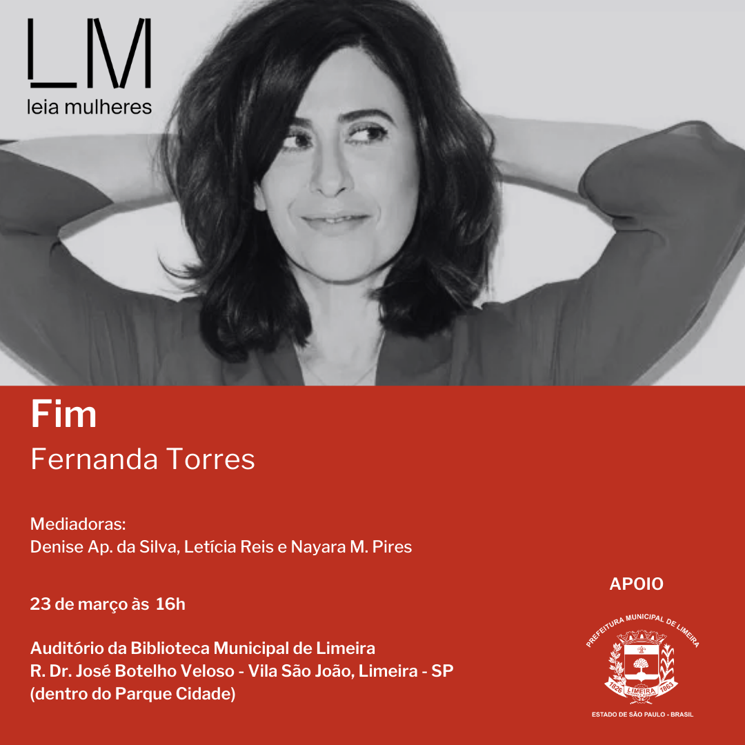 Clube do livro conversa sobre “Fim” de Fernanda Torres neste sábado (23)