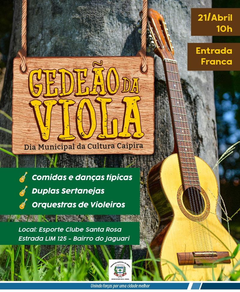 Evento “Gedeão da Viola” celebra a cultura caipira, neste domingo em Limeira