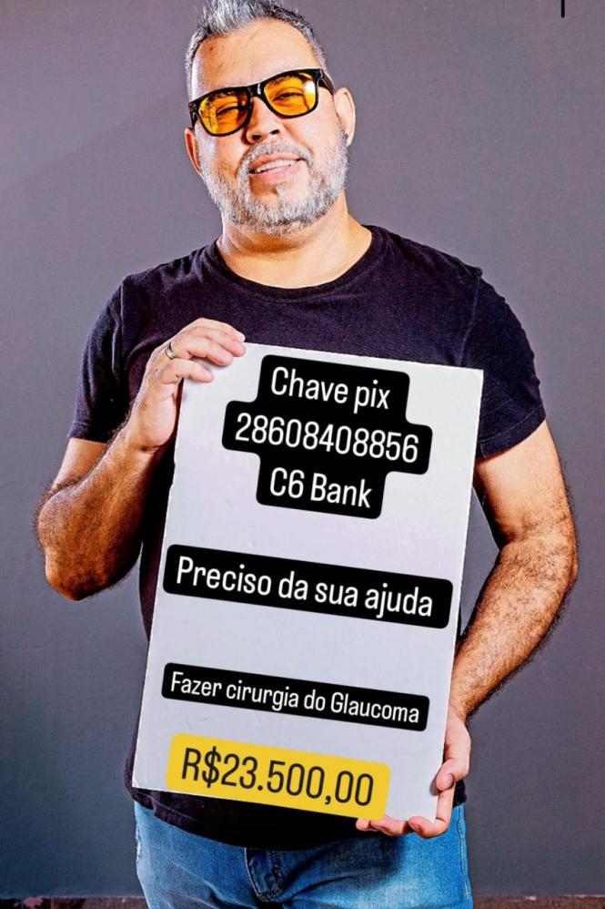 Produtor Musical de Cordeirópolis busca ajuda para cirurgia de Glaucoma