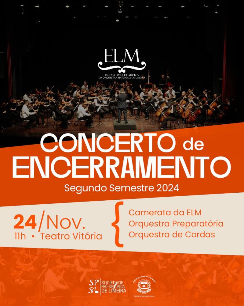 Escola Livre de Música apresenta concertos gratuitos neste final de semana em Limeira