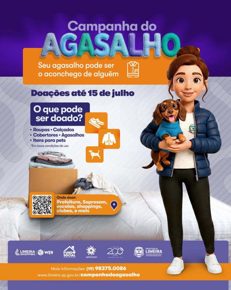 Limeira Shopping é local de arrecadação da Campanha do Agasalho