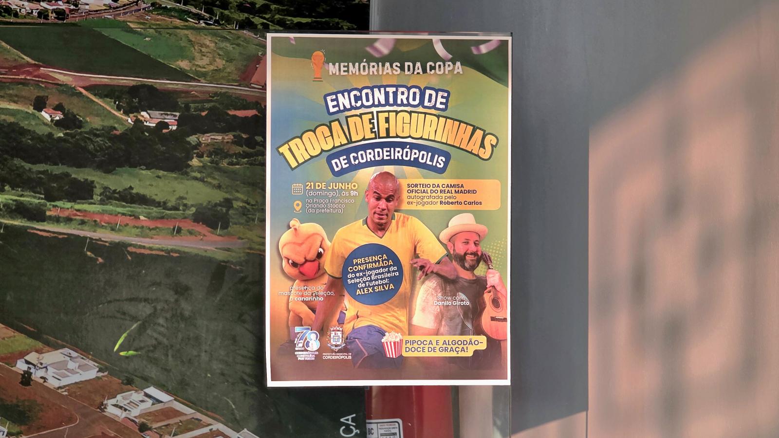 Encontro de troca de figurinhas terá presença do ex-jogador da seleção Alex Silva em Cordeirópolis