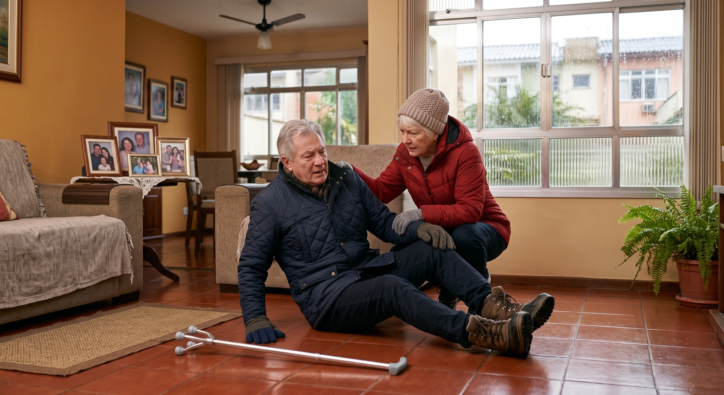 Como prevenir quedas em idosos durante o inverno