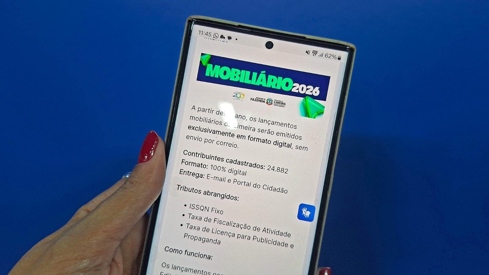 Prefeitura de Limeira orienta contribuintes sobre acesso digital aos tributos mobiliários